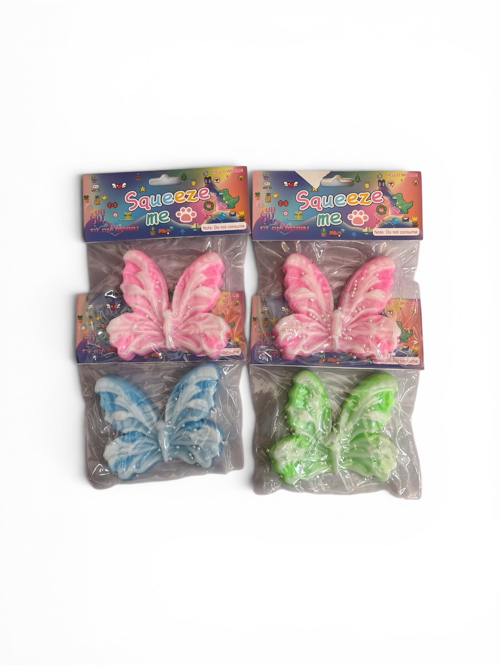 Squeeze Butterfly Squish Toys by Squeeze - Pink, Blue, Green